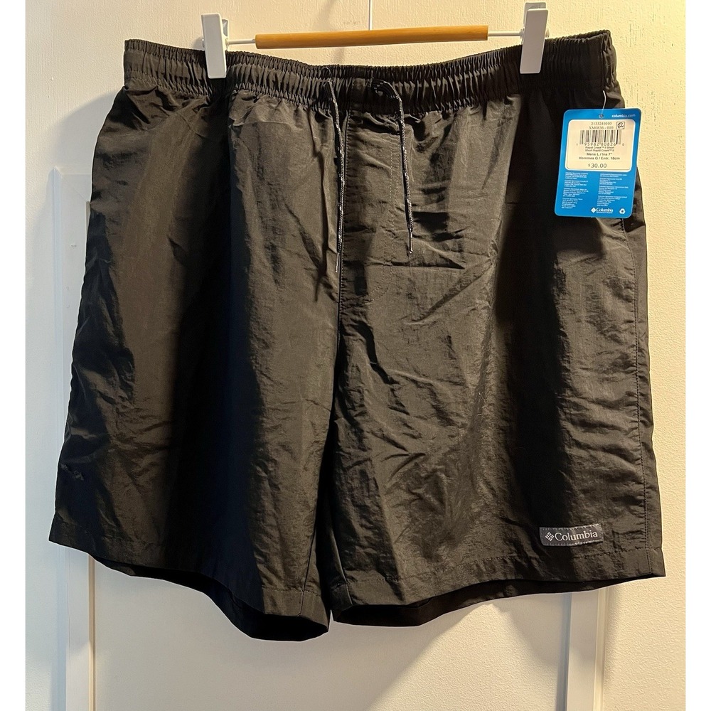 Columbia Rapid Creek II Mens Athletic Shorts Black Large 7" Inseam XM0836-010